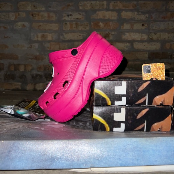 ❌❌SOLD❌❌‼️Customized Women's Pink Platform Non-Slip Sandals Clogs +FREE JIBBITZ - Picture 4 of 7